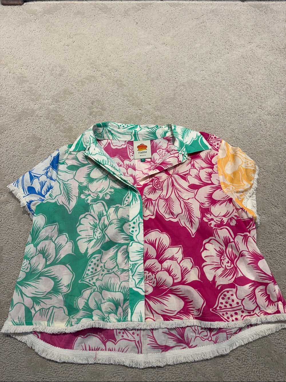 FARM Rio' Multicolor Floral Panel Button-Up Top
